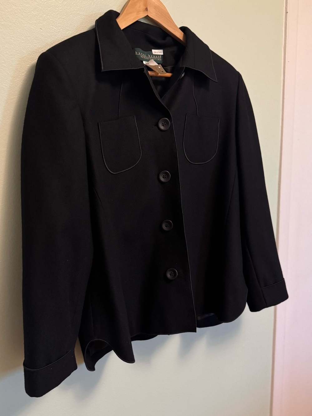 Harve Benard Black and Dark Green Label Women's Coat - Picture 2 of 5